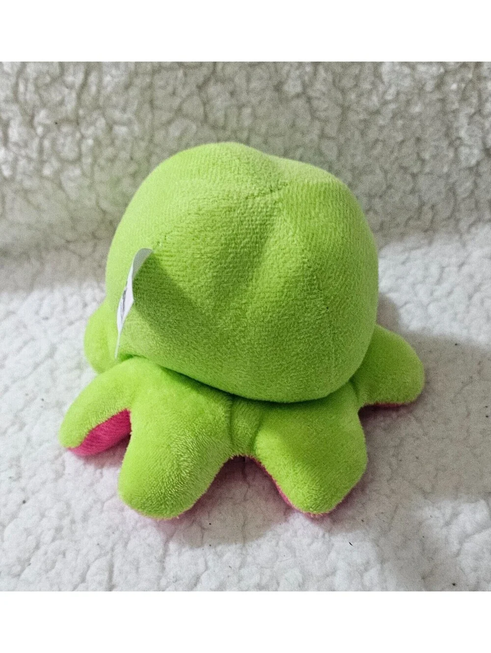 Goffa Octopus Plush Toy Green & Pink Smiling Stuffed Animal 5